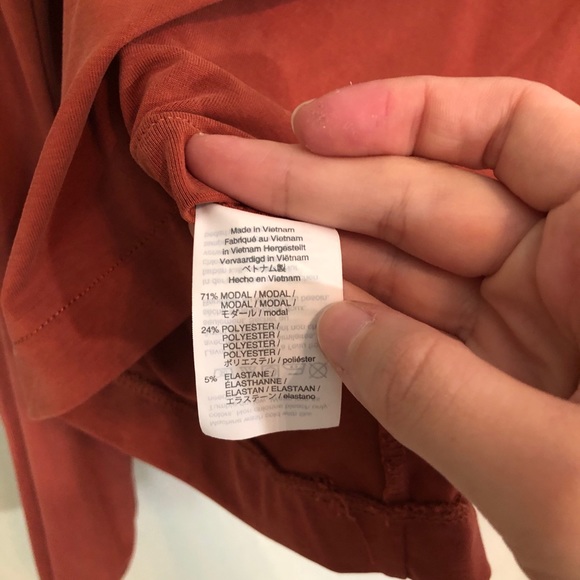 Madewell long sleeve, wide sleeves, burnt Orange - Picture 8 of 10